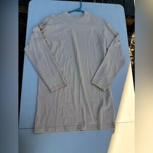 Women’s Beige Long Sleeve T-Shirt Dress